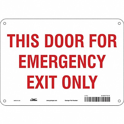 CONDOR 485F34 Safety Sign 7 in x 10 in Polyethylene