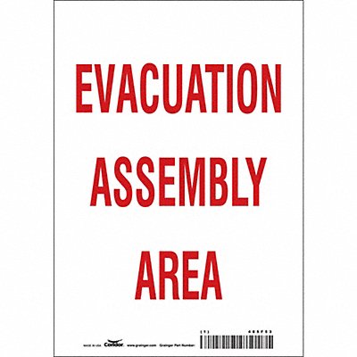 CONDOR 485F53 Safety Sign 10 in x 7 in Vinyl
