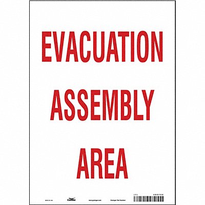 CONDOR 485F54 Safety Sign 14 in x 10 in Vinyl