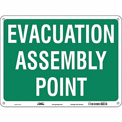 CONDOR 485F71 Safety Sign 18 in x 24 in Polyethylene