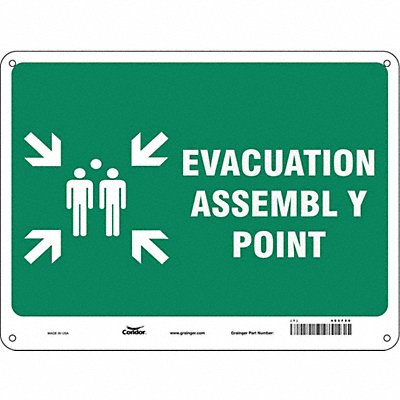 CONDOR 485F86 Safety Sign 18 in x 24 in Polyethylene