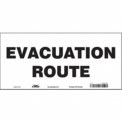 CONDOR 485F97 Safety Sign 6 1/2 in x 14 in Vinyl