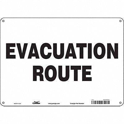 CONDOR 485G02 Safety Sign 10 in x 14 in Polyethylene