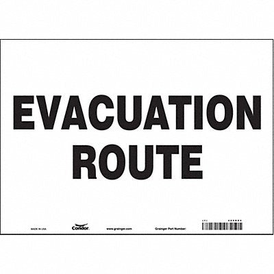 CONDOR 485G04 Safety Sign 10 in x 14 in Vinyl
