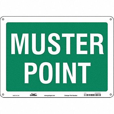 CONDOR 485G06 Safety Sign 10 in x 14 in Aluminum