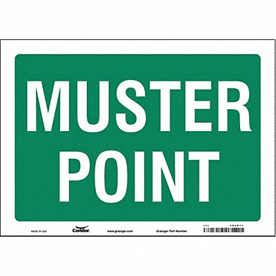 CONDOR 485G17 Safety Sign 10 in x 14 in Vinyl