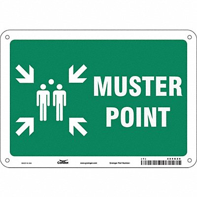 CONDOR 485G20 Safety Sign 7 in x 10 in Aluminum