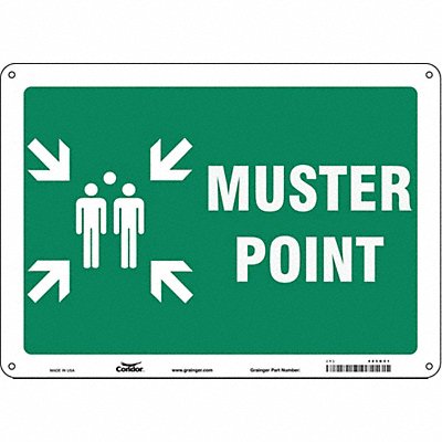 CONDOR 485G21 Safety Sign 10 in x 14 in Aluminum