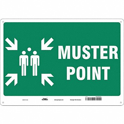 CONDOR 485G22 Safety Sign 14 in x 20 in Aluminum