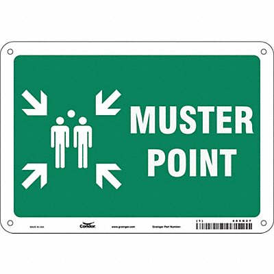 CONDOR 485G27 Safety Sign 7 in x 10 in Polyethylene