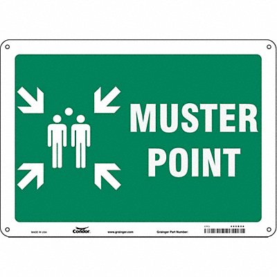CONDOR 485G28 Safety Sign 10 in x 14 in Polyethylene