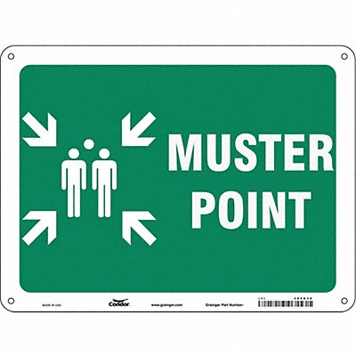 CONDOR 485G30 Safety Sign 18 in x 24 in Polyethylene