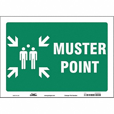 CONDOR 485G32 Safety Sign 10 in x 14 in Vinyl