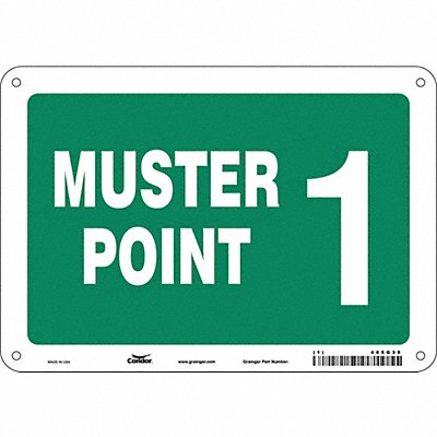 CONDOR 485G35 Safety Sign 7 in x 10 in Aluminum