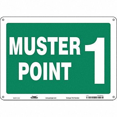CONDOR 485G43 Safety Sign 10 in x 14 in Polyethylene