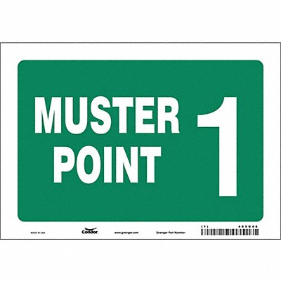 CONDOR 485G46 Safety Sign 7 in x 10 in Vinyl