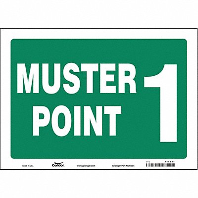 CONDOR 485G47 Safety Sign 10 in x 14 in Vinyl