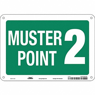 CONDOR 485G50 Safety Sign 7 in x 10 in Aluminum