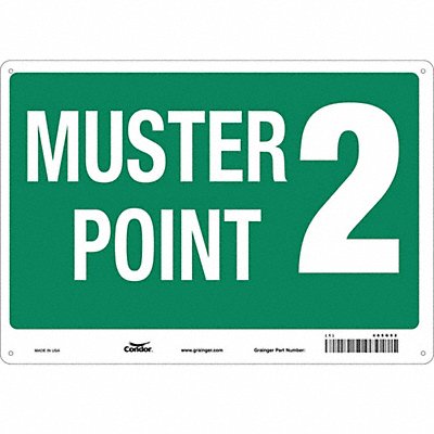 CONDOR 485G52 Safety Sign 14 in x 20 in Aluminum