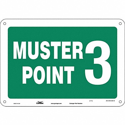 CONDOR 485G65 Safety Sign 7 in x 10 in Aluminum