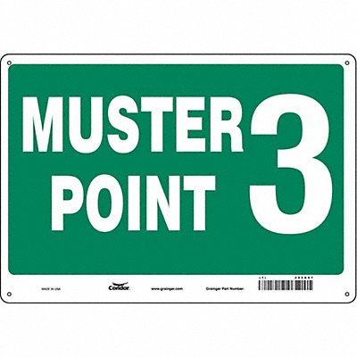 CONDOR 485G67 Safety Sign 14 in x 20 in Aluminum