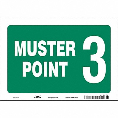 CONDOR 485G76 Safety Sign 7 in x 10 in Vinyl