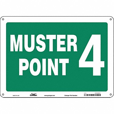 CONDOR 485G81 Safety Sign 10 in x 14 in Aluminum