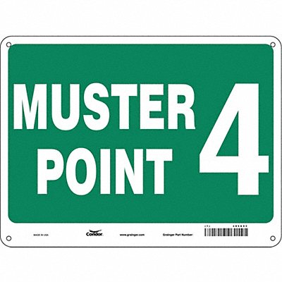 CONDOR 485G83 Safety Sign 18 in x 24 in Aluminum