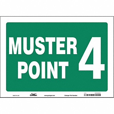 CONDOR 485G92 Safety Sign 10 in x 14 in Vinyl