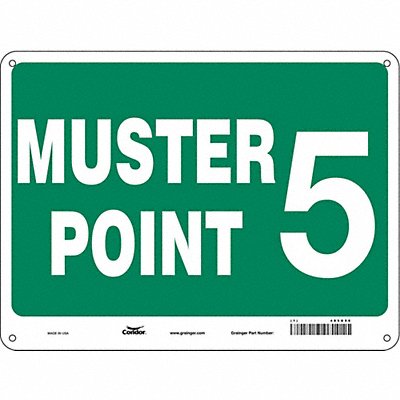 CONDOR 485G98 Safety Sign 18 in x 24 in Aluminum
