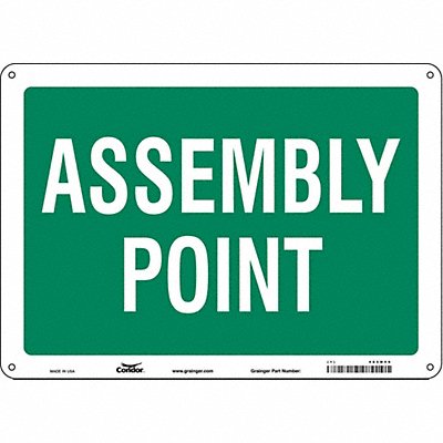 CONDOR 485H59 Safety Sign 10 in x 14 in Aluminum