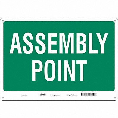CONDOR 485H60 Safety Sign 14 in x 20 in Aluminum