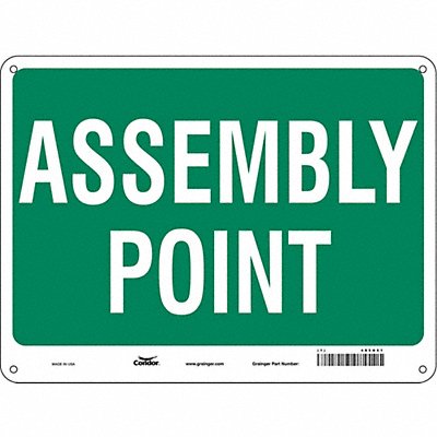 CONDOR 485H61 Safety Sign 18 in x 24 in Aluminum