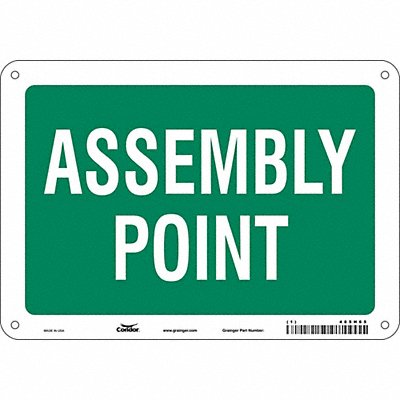 CONDOR 485H65 Safety Sign 7 in x 10 in Polyethylene