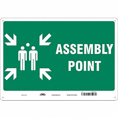 CONDOR 485H75 Safety Sign 14 in x 20 in Aluminum