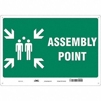 CONDOR 485H82 Safety Sign 14 in x 20 in Polyethylene