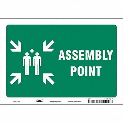 CONDOR 485H84 Safety Sign 7 in x 10 in Vinyl