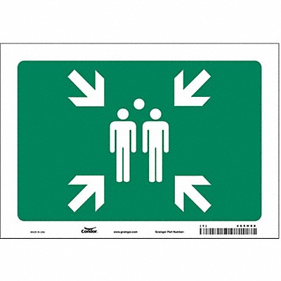 CONDOR 485H98 Safety Sign 7 in x 10 in Vinyl