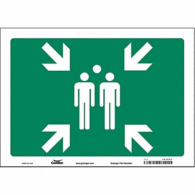 CONDOR 485H99 Safety Sign 10 in x 14 in Vinyl