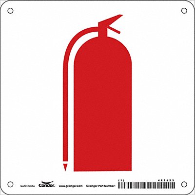 CONDOR 485J23 Safety Sign 7 in x 7 in Polyethylene