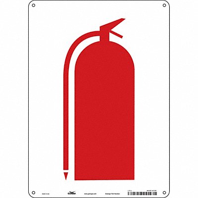 CONDOR 485J25 Safety Sign 14 in x 10 in Polyethylene