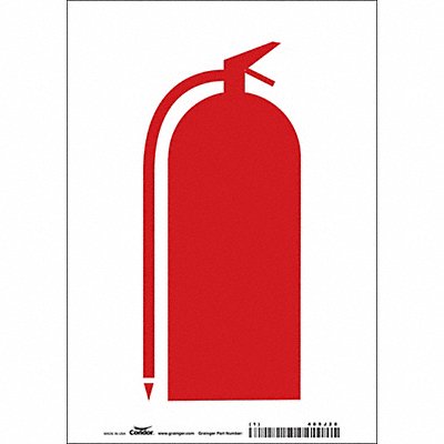 CONDOR 485J28 Safety Sign 10 in x 7 in Vinyl