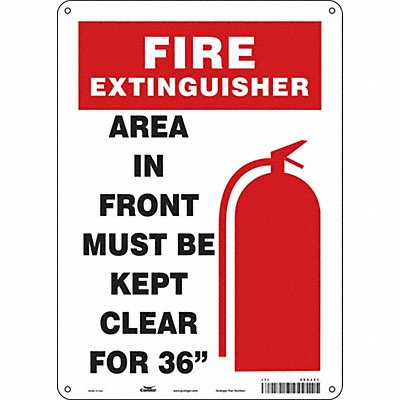 CONDOR 485J51 Safety Sign 14 in x 10 in Aluminum