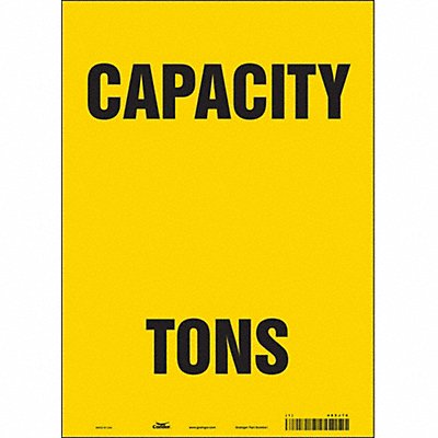 CONDOR 485J76 Safety Sign 14 in x 10 in Vinyl