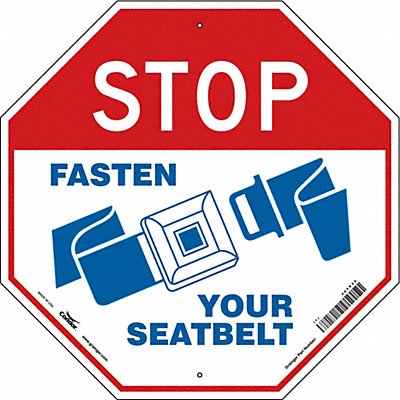 CONDOR 485K58 Safety Sign 24 inx24 in Vinyl