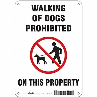 CONDOR 485L04 Safety Sign 10 in x 7 in Aluminum