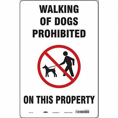 CONDOR 485L06 Safety Sign 18 in x 12 in Aluminum