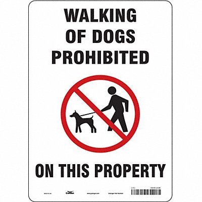 CONDOR 485L08 Safety Sign 14 in x 10 in Polyethylene