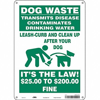 CONDOR 485L15 Safety Sign 14 in x 10 in Aluminum