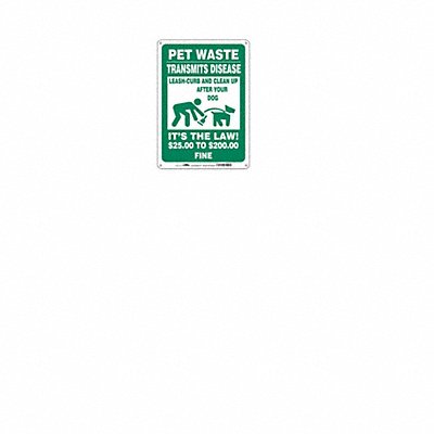 CONDOR 485L27 Safety Sign 14 in x 10 in Polyethylene